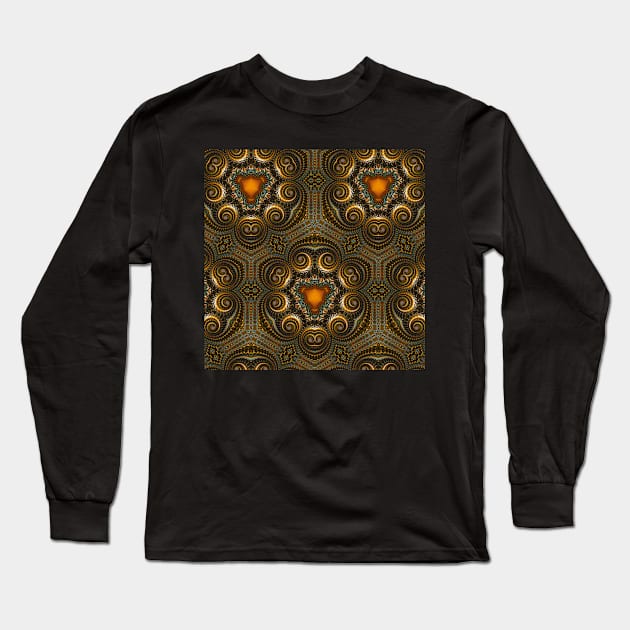 Serpent Mound Cymatics 75 Long Sleeve T-Shirt by Boogie 72